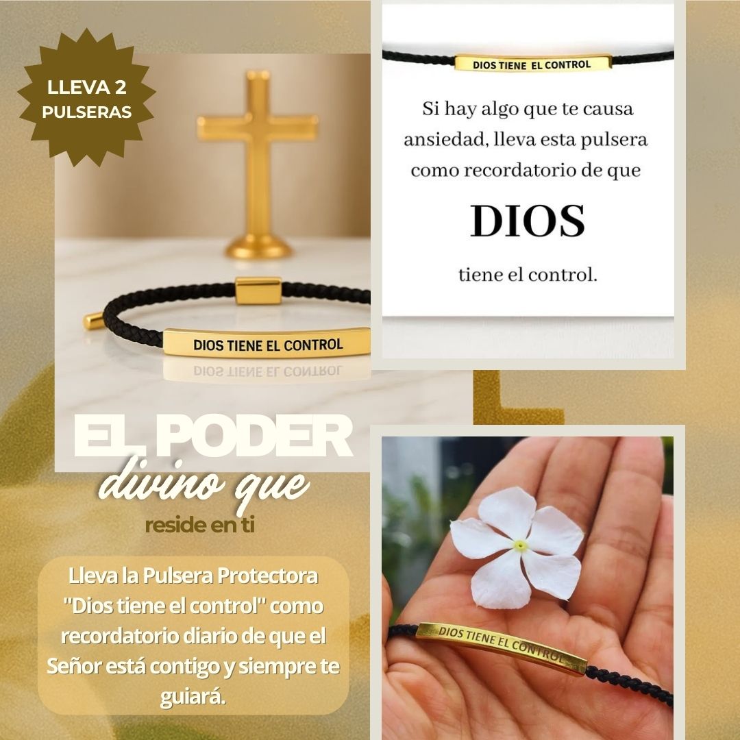 Juntos en la Fe: Combo de Pulseras "Dios Tiene El Control" Para Compartir 🙌