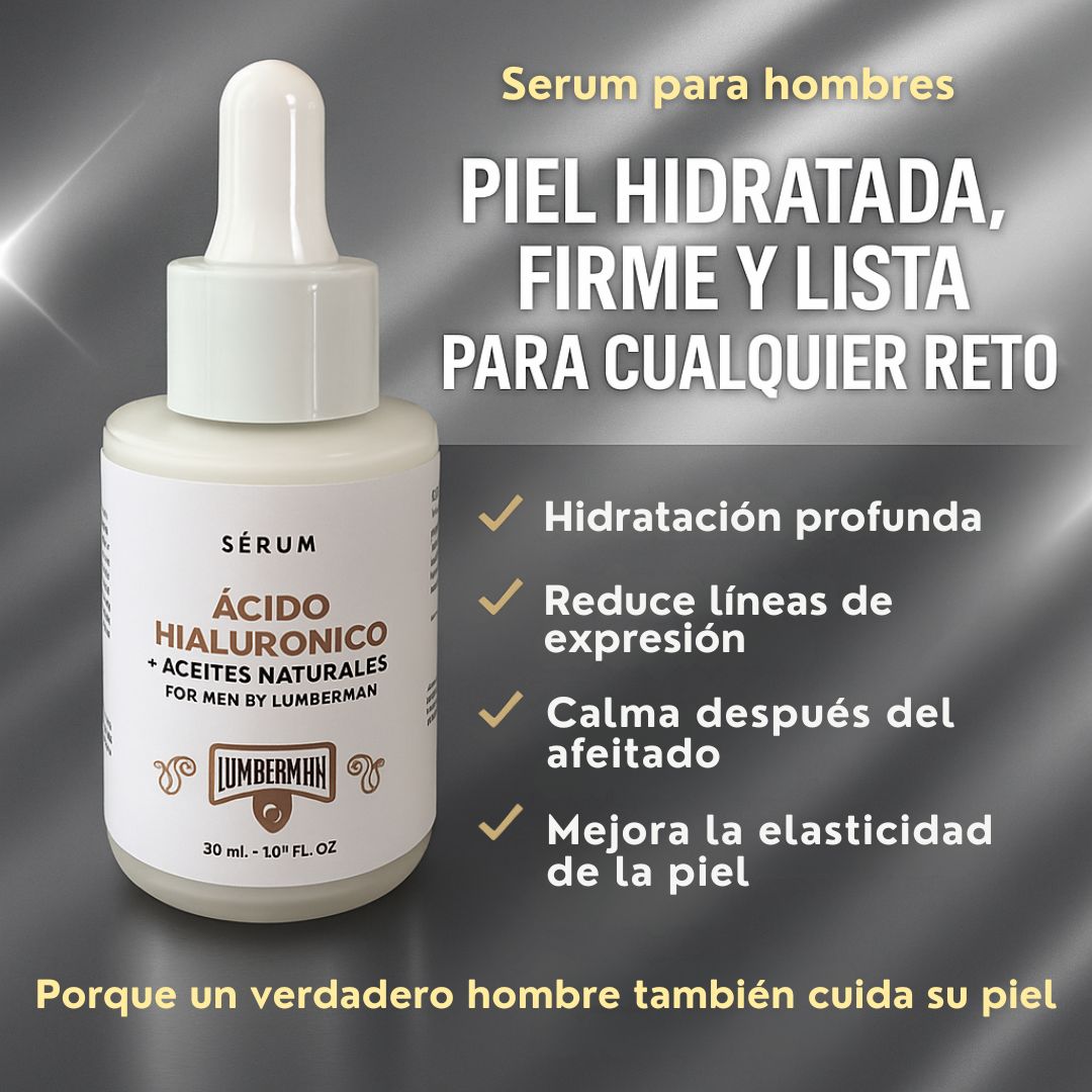POWER SKIN HOMBRE: Sérum con Ácido Hialurónico formula avanzada👨🏻