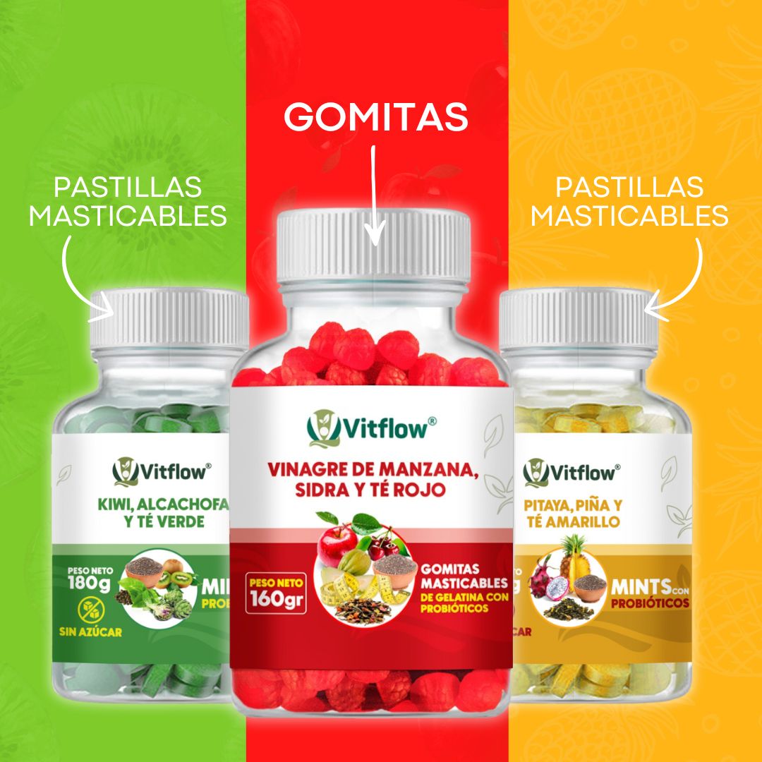 Gomitas de Vinagre de Manzana, Sidra y Té rojo: Apoya tu Bienestar 🍎