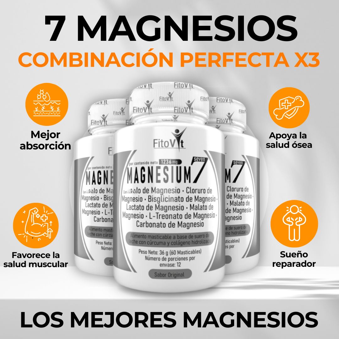 .7 MAGNESIOS: Absorción más completa y efectiva X3