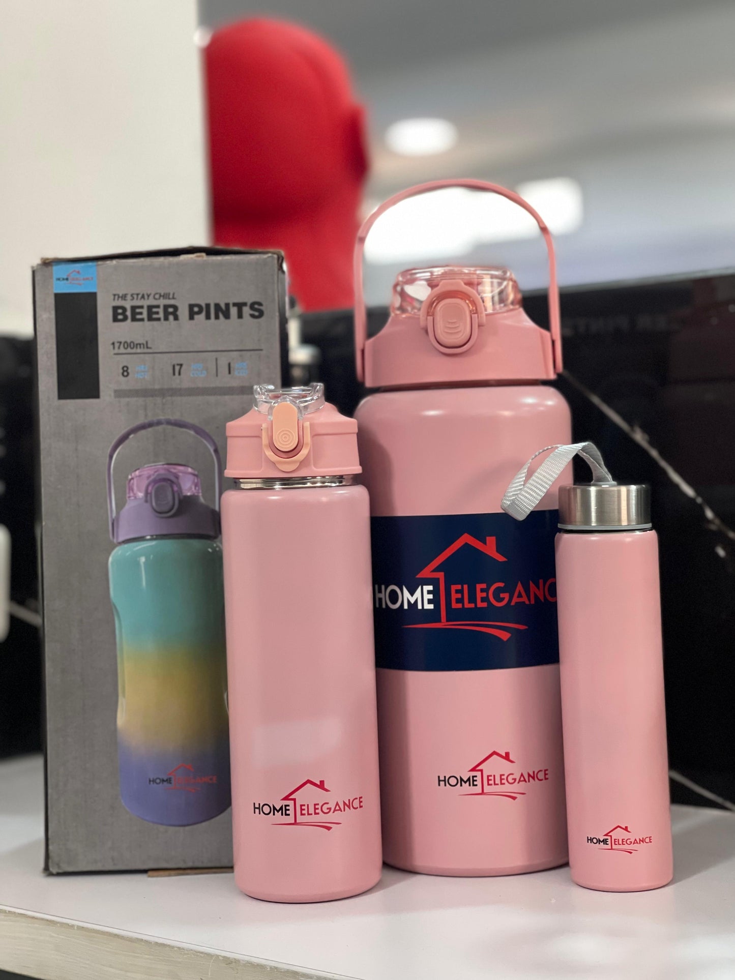 Pack por 3 termos en acero inoxidable: Mantén tus bebidas en la temperatura perfecta! 🥤🧊