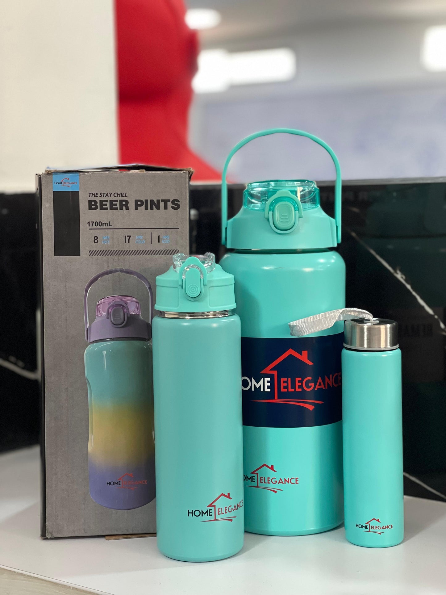 Pack por 3 termos en acero inoxidable: Mantén tus bebidas en la temperatura perfecta! 🥤🧊