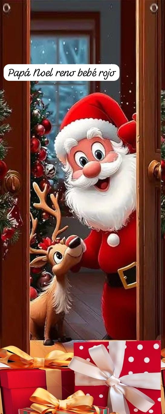 Funda Navideña para las puertas X2 unidades🎅🏻☃️🎄