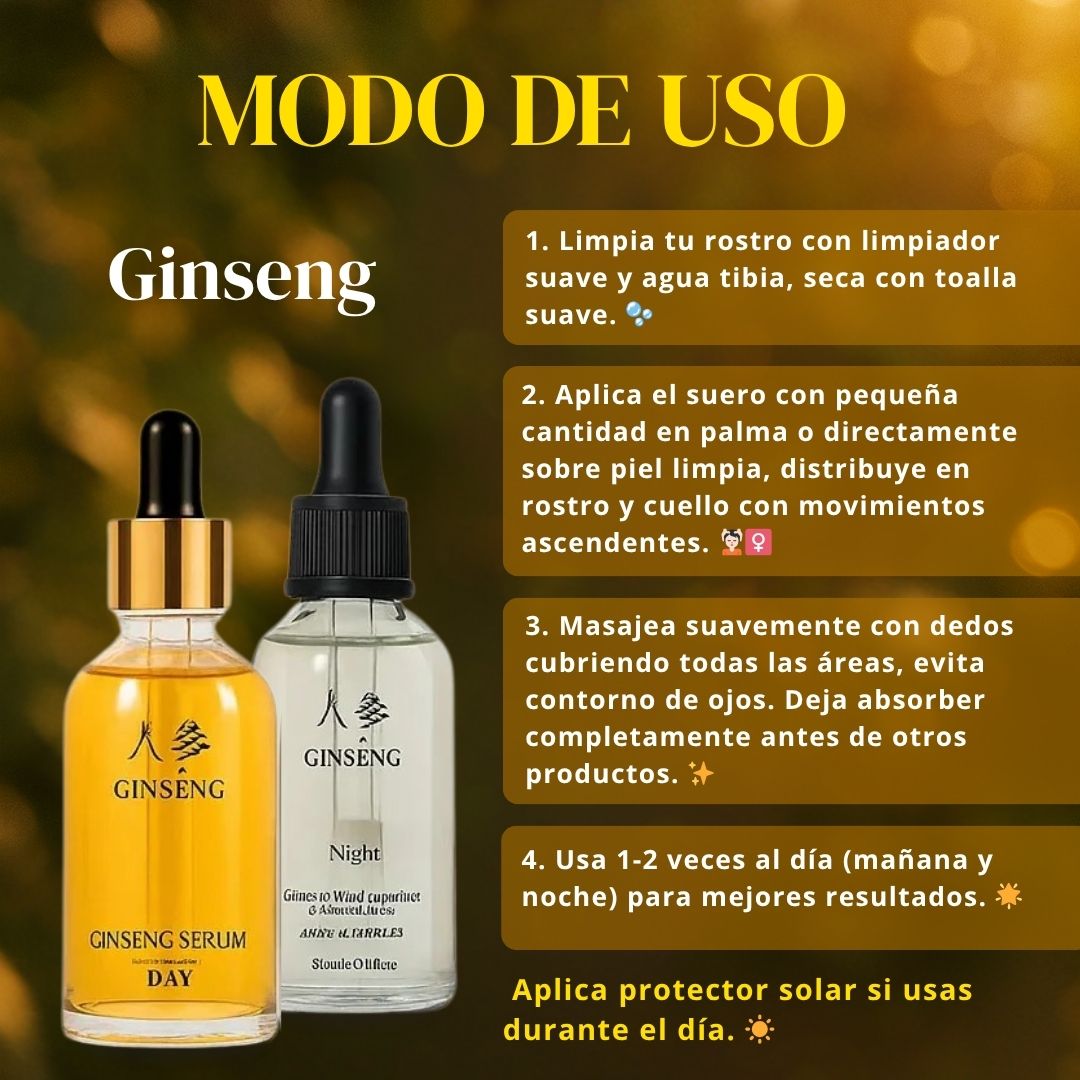 Combo Sedoso & Radiante: Tónico anti frizz con Feromonas + Suero Facial de Ginseng✨