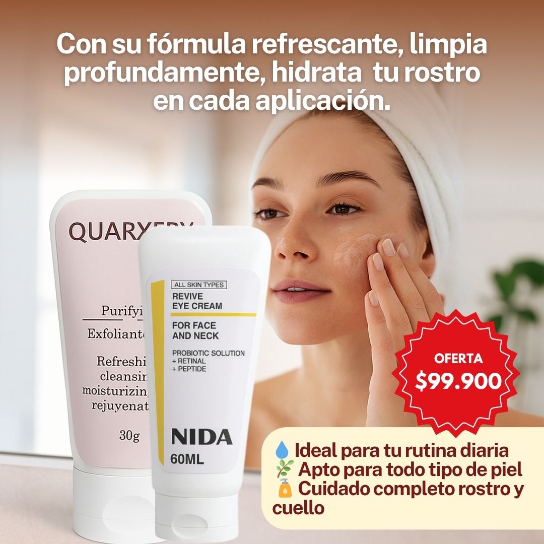 Combo belleza total: Crema NIDA + Gel exfoliante ✨
