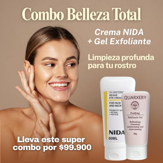 Combo belleza total: Crema NIDA + Gel exfoliante ✨