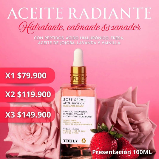 Piel Radiante ✨: Aceite Post-Afeitado 🍓