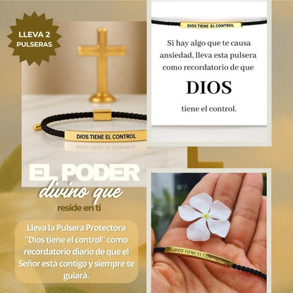 Juntos en la Fe: Combo de Pulseras "Dios Tiene El Control" Para Compartir 🙌