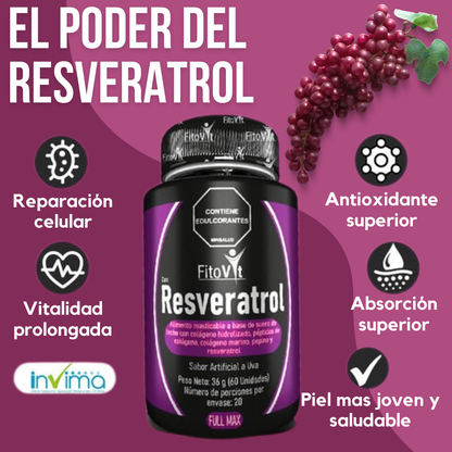 1.Resveratrol con Colágeno - Suplemento Natural