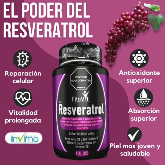 1.Resveratrol con Colágeno - Suplemento Natural