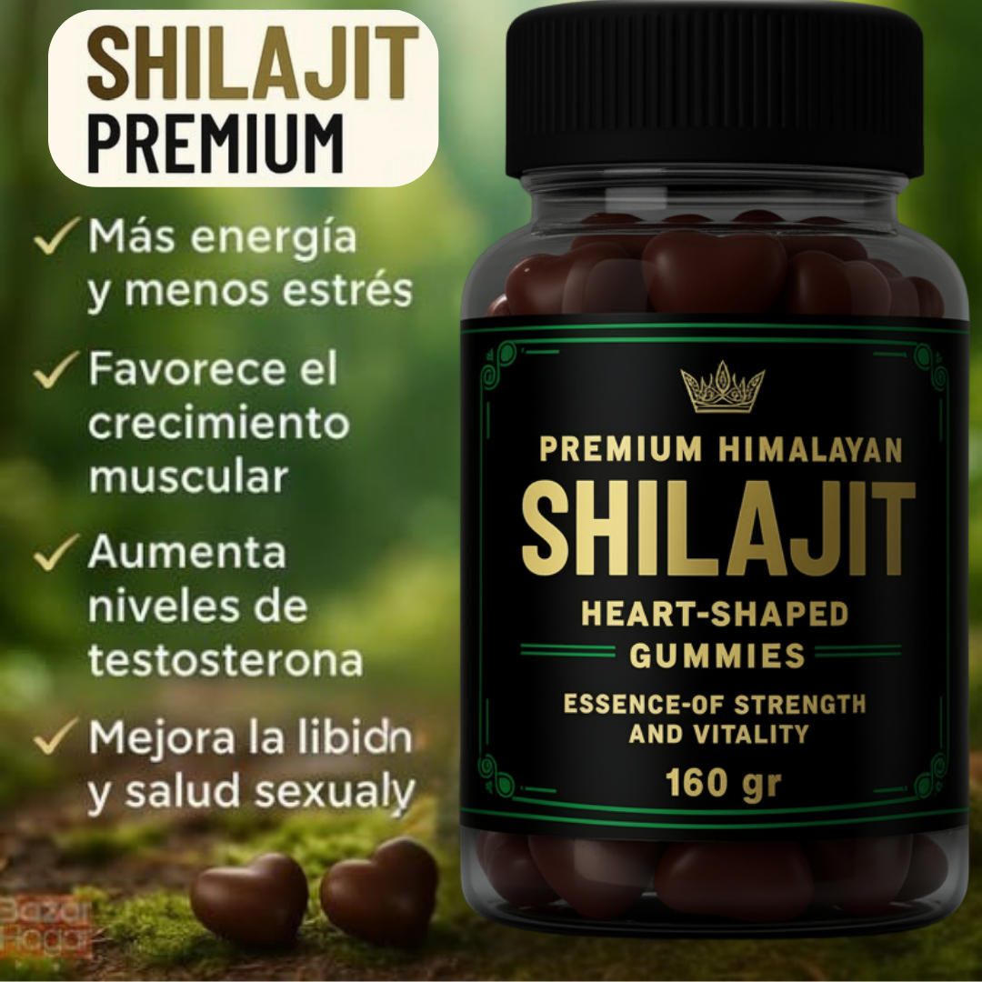 Shilajit Gummies 160mg | Energía Natural, Sin Azúcar, Veganas y Deliciosas