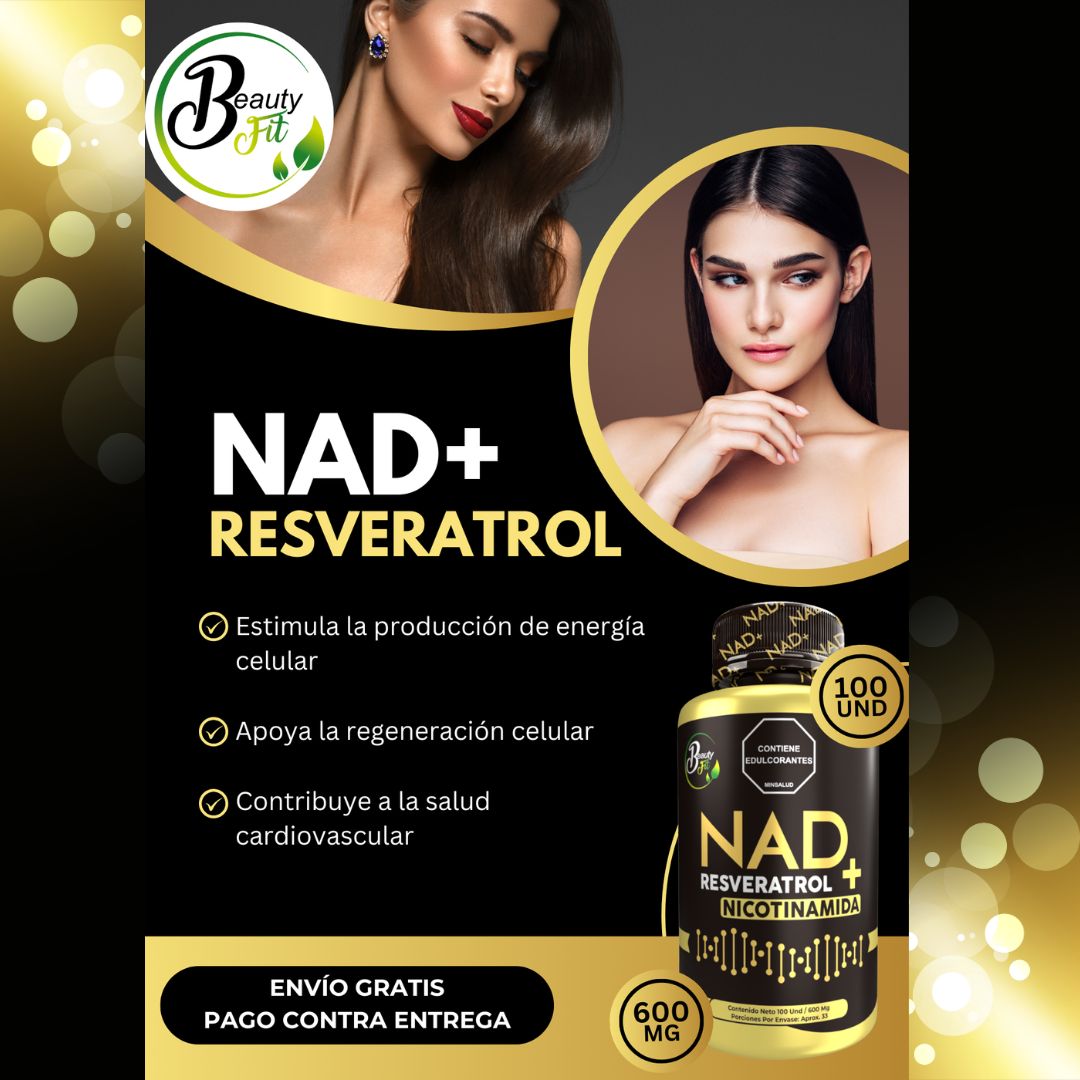 .NAD+ RESVERATROL 100 UND: para una vida más larga y llena de energía.