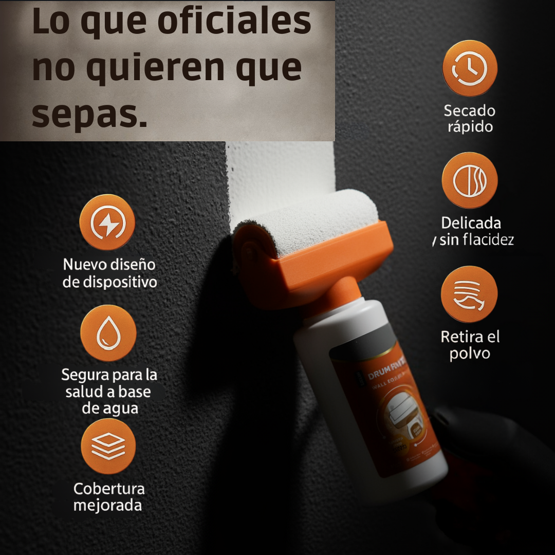 Kit Reparador de Pared con Rodillo Integrado - Pintura Mágica