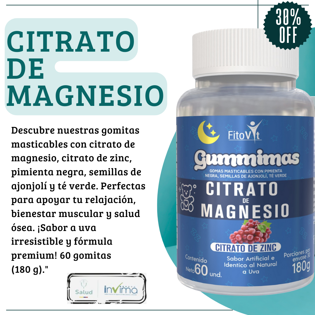 .Gomitas de Citrato de Magnesio: Relajación, Fuerza y Salud