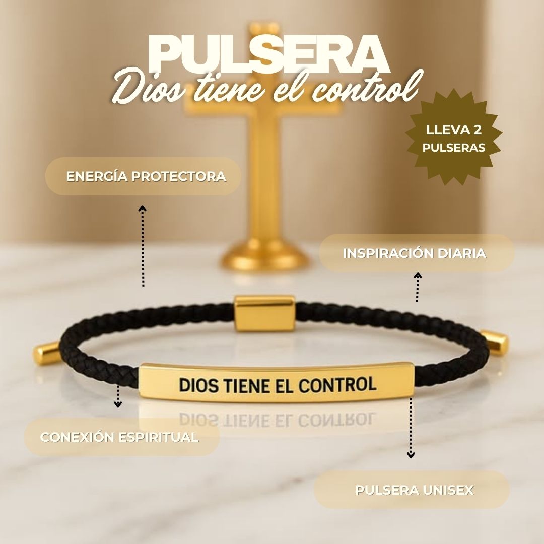Juntos en la Fe: Combo de Pulseras "Dios Tiene El Control" Para Compartir 🙌