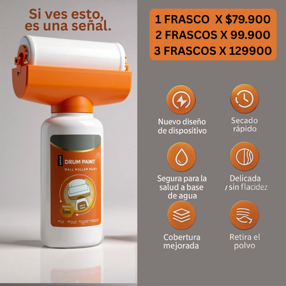 Kit Reparador de Pared con Rodillo Integrado - Pintura Mágica