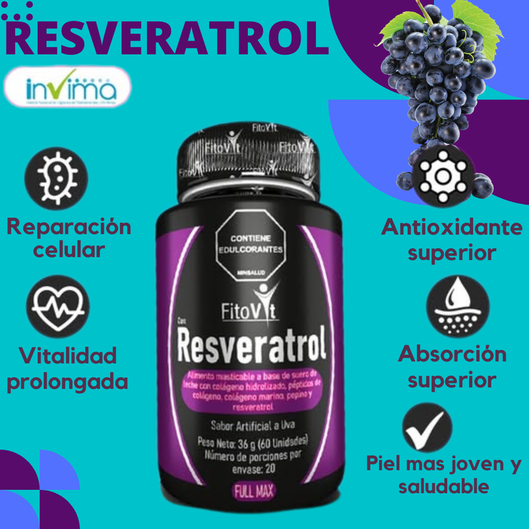 1.Resveratrol con Colágeno - Suplemento Natural