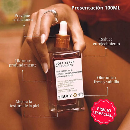 Piel Radiante ✨: Aceite Post-Afeitado 🍓