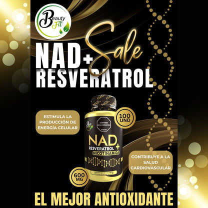 .NAD+ RESVERATROL 100 UND: para una vida más larga y llena de energía.