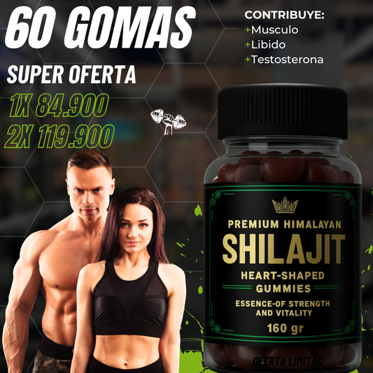 Shilajit Gummies 160mg | Energía Natural, Sin Azúcar, Veganas y Deliciosas