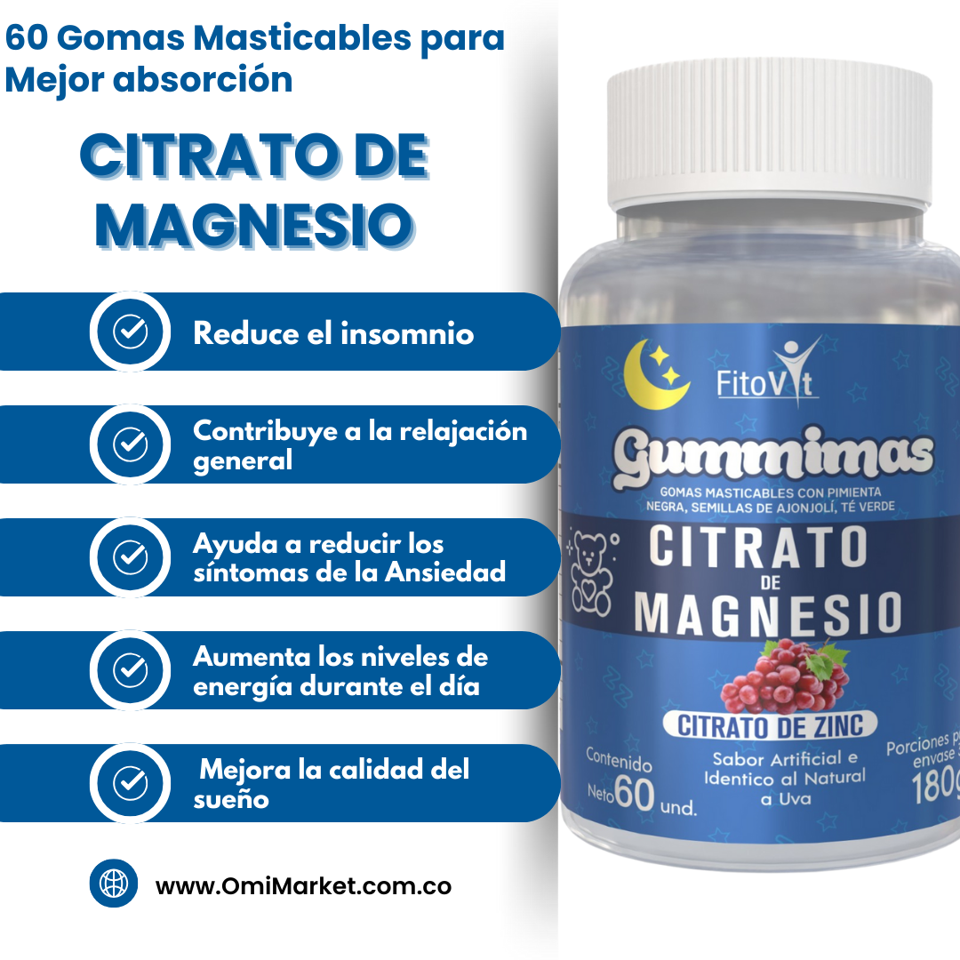 .Gomitas de Citrato de Magnesio: Relajación, Fuerza y Salud