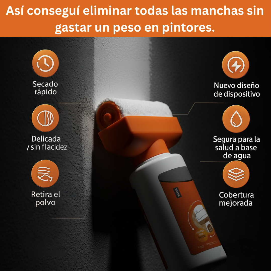 Kit Reparador de Pared con Rodillo Integrado - Pintura Mágica