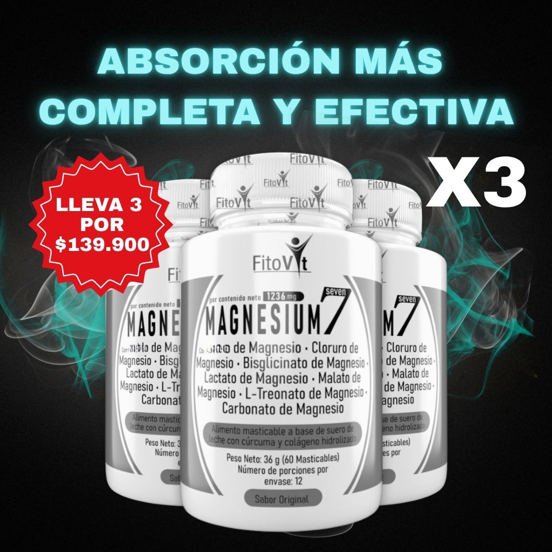 .7 MAGNESIOS: Absorción más completa y efectiva X3