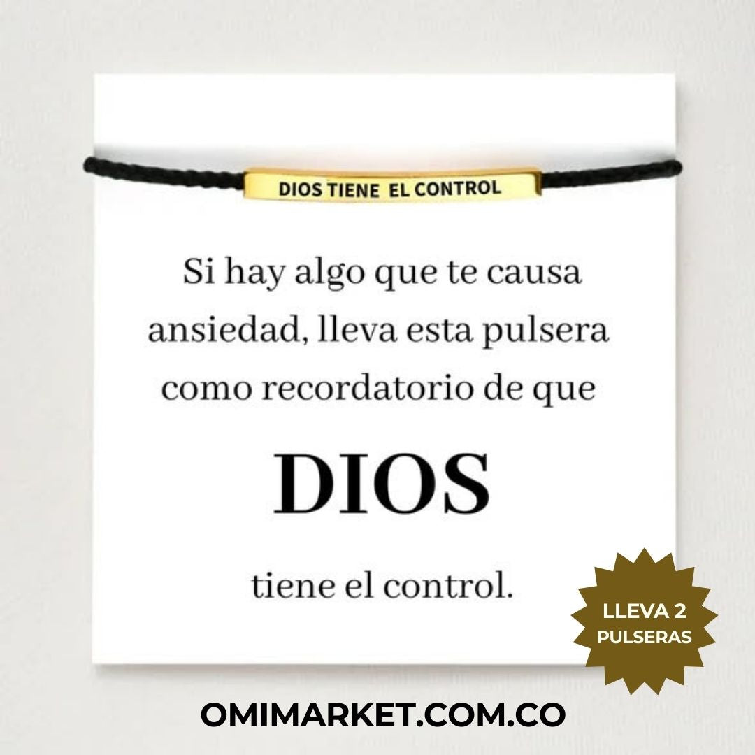 Juntos en la Fe: Combo de Pulseras "Dios Tiene El Control" Para Compartir 🙌