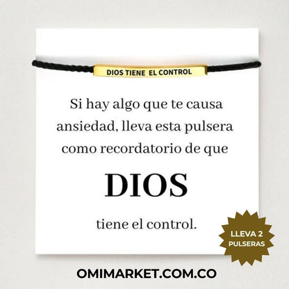 Juntos en la Fe: Combo de Pulseras "Dios Tiene El Control" Para Compartir 🙌