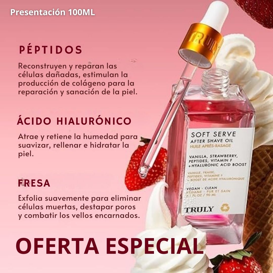 Piel Radiante ✨: Aceite Post-Afeitado 🍓