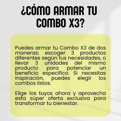 .Mix Saludable X3: Elige tus 3 superalimentos y crea tu combo exclusivo.