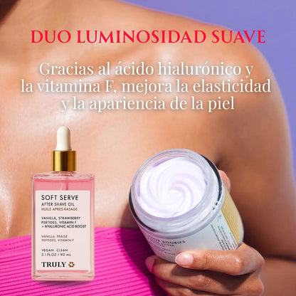 Duo Luminosidad Suave: Aceite + mantequilla corporal ✨🍓