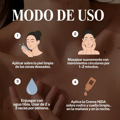 Combo belleza total: Crema NIDA + Gel exfoliante ✨