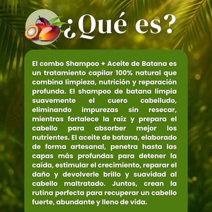 Combo Fuerza Natural: Shampoo + Aceite de Batana 💆‍♀️✨