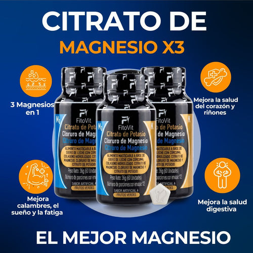 .Citrato De Magnesio Potasio - Energía y Vitalidad en Cada pastilla