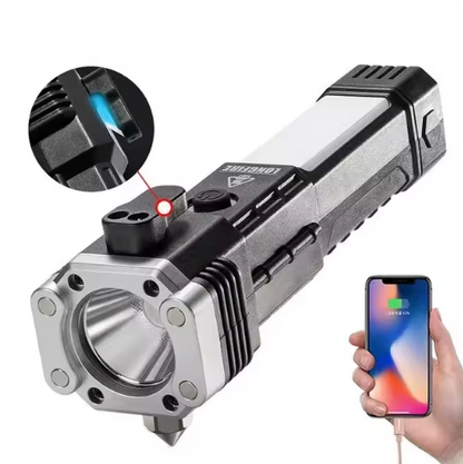 Linterna Táctica de Emergencia 5 en 1 - Kit de Supervivencia para Carro