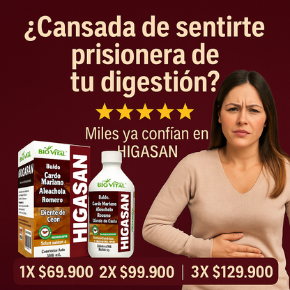 .Higasan: Soporte Natural para tu Bienestar Digestivo y Hepático