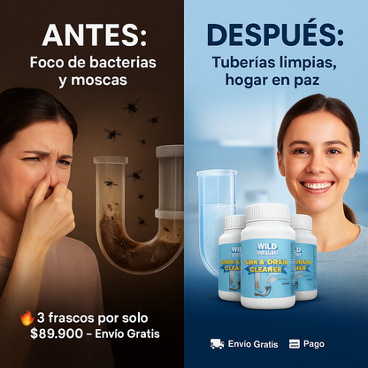 Destapador de Cañerías con Fórmula de Espuma Activa