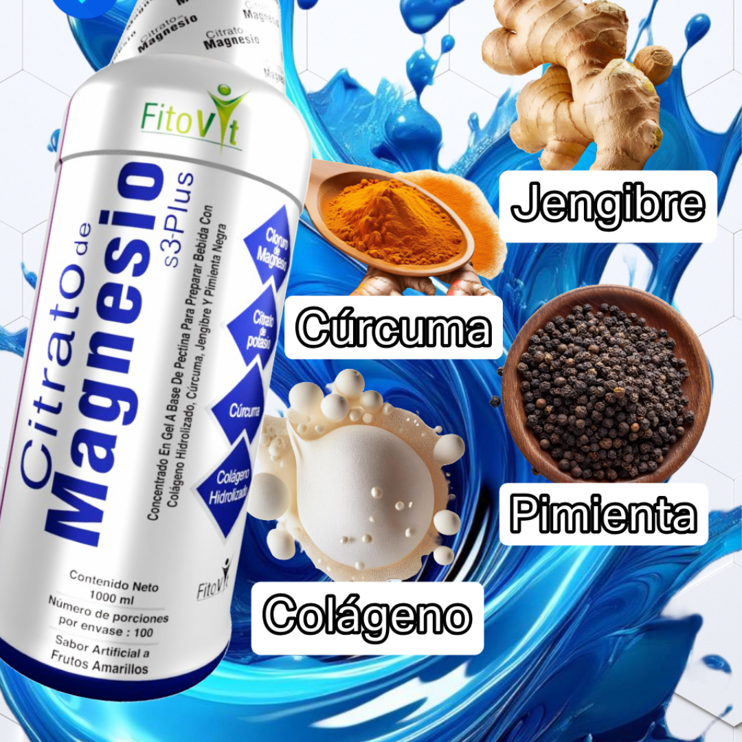 .Citrato De Magnesio: Bienestar físico y metabólico (Original de Fitovit)