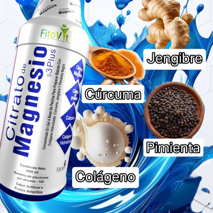 .Citrato De Magnesio: Bienestar físico y metabólico (Original de Fitovit)