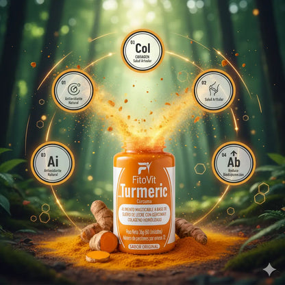 TURMERIC | Adiós Inflamación: Cúrcuma Masticable con Colágeno