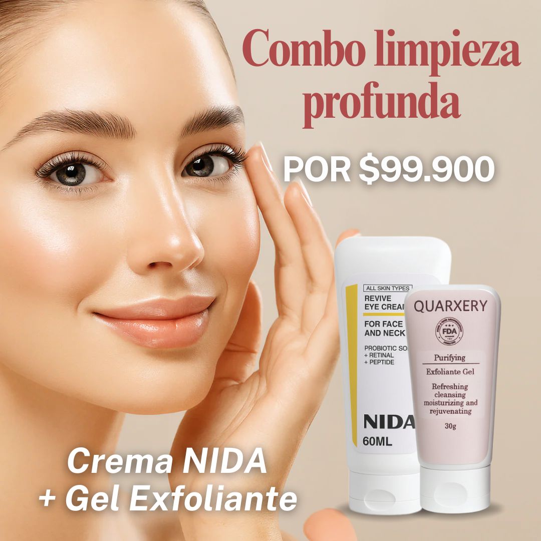 Combo belleza total: Crema NIDA + Gel exfoliante ✨