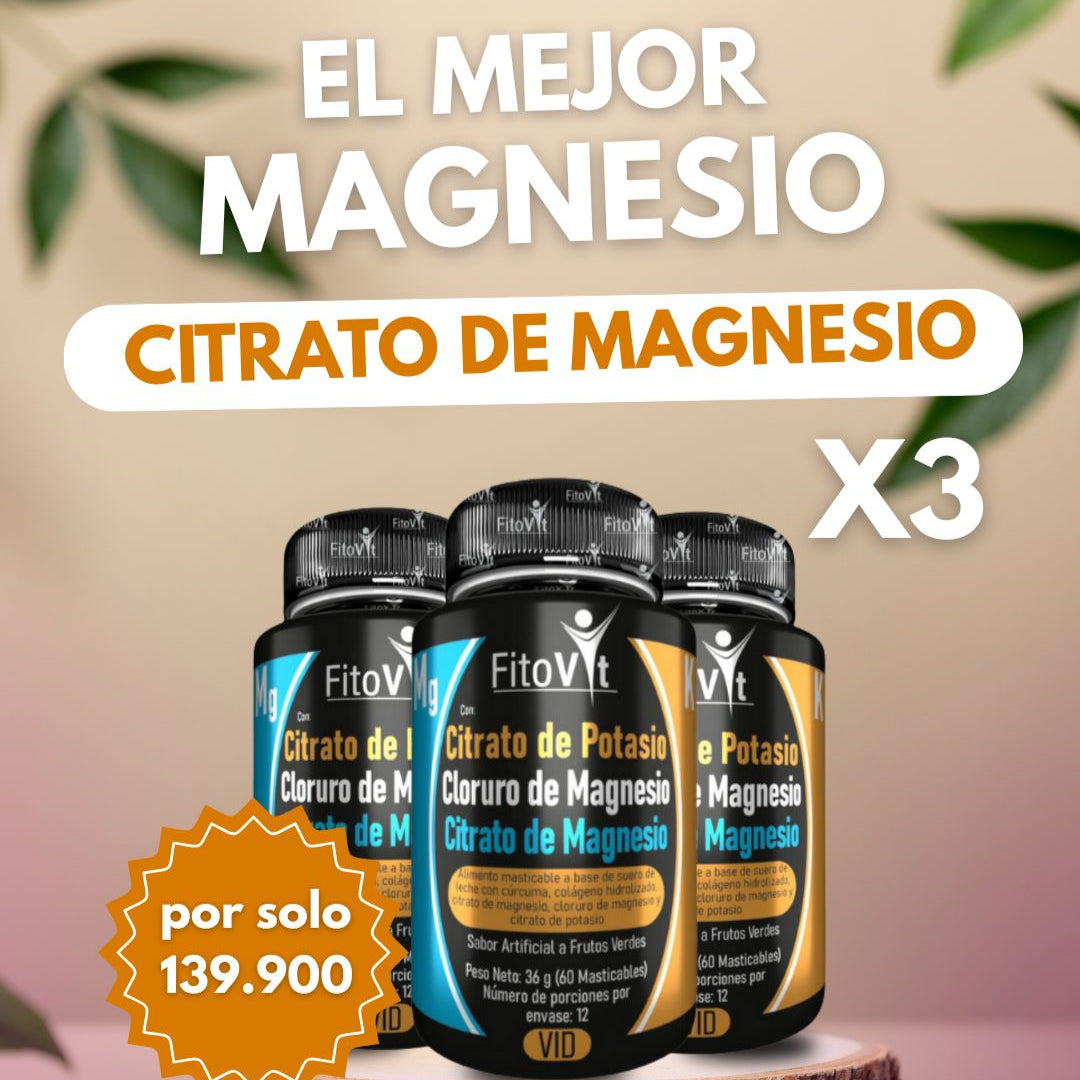 .El magnesio esencial: Formula perfecta 3 en 1 Citratos de Magnesio