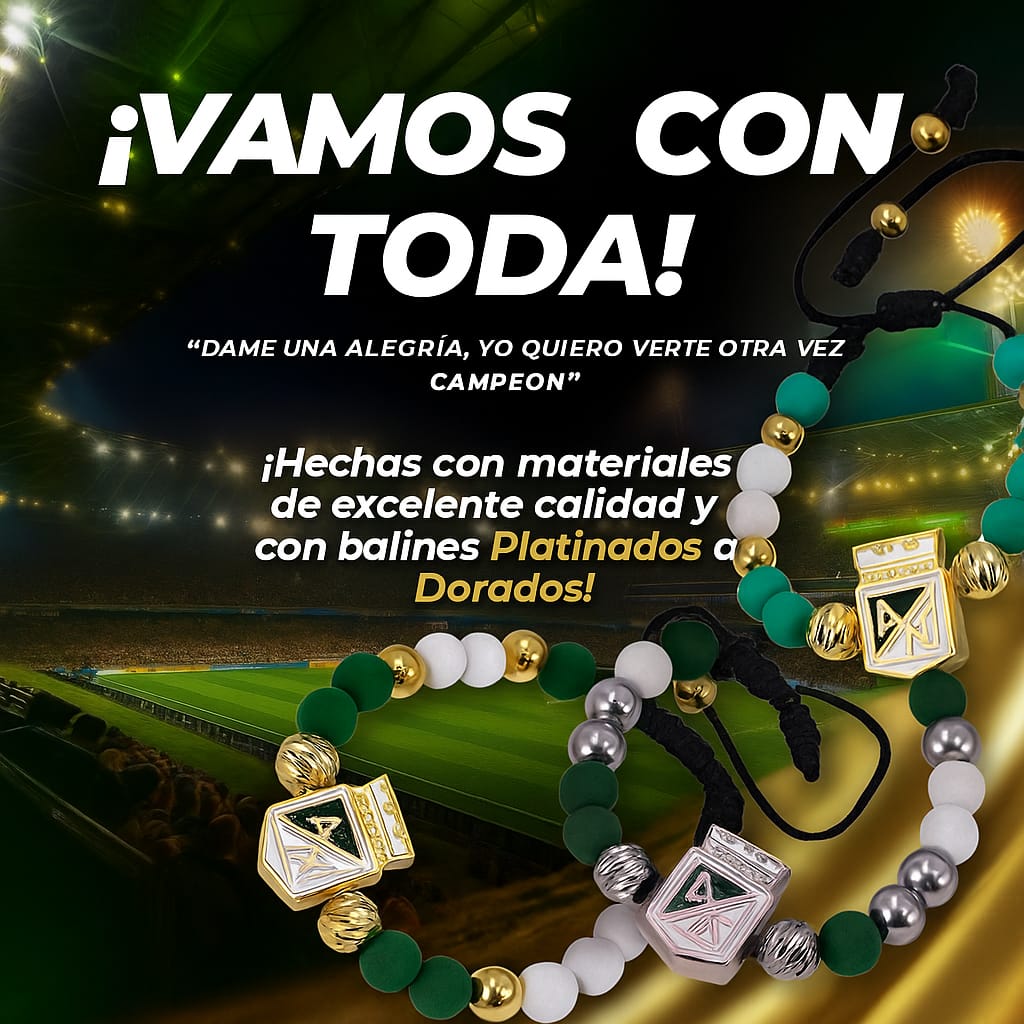 GHORA – Pulseras para Hinchas de Nacional | Amor y Fútbol en una Joya 💚🤍