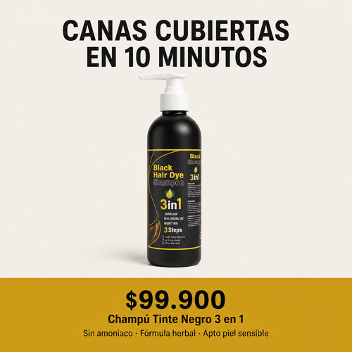 Black Dye Pro - Hero con precio y trust badges