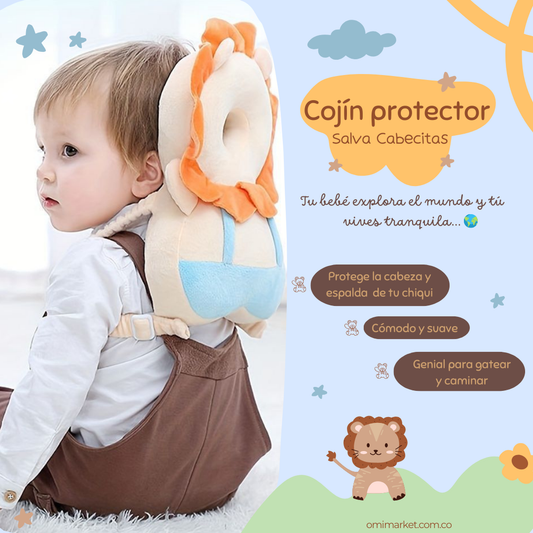 Cojín protector "Salva Cabecitas" Bebés exploradores y mamás tranquilas!! 👶🏽🤱🏽