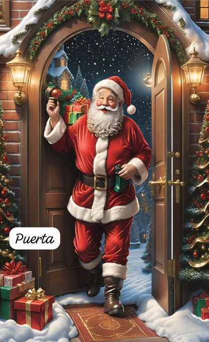 Funda Navideña para las puertas X2 unidades🎅🏻☃️🎄
