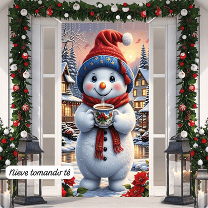 Funda Navideña para las puertas X2 unidades🎅🏻☃️🎄