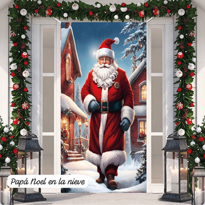 Funda Navideña para las puertas X2 unidades🎅🏻☃️🎄